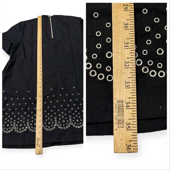 Alexander Wang Black Mini Dress with Studs, Size‎ 10 - Picture 13 of 13